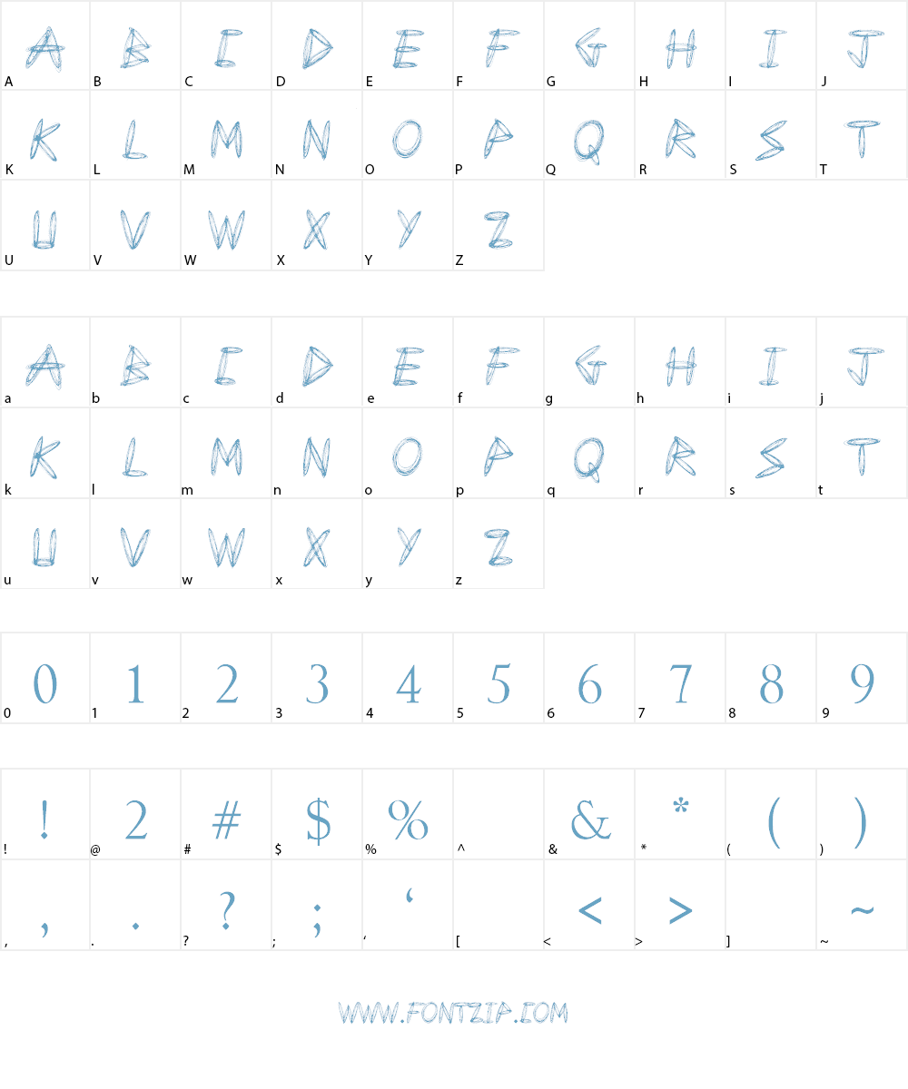 Draw Freehand Font Character